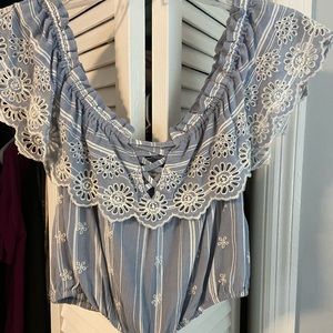 Periwinkle American Eagle crop top